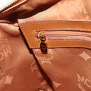 MCM Vicetos Mini Logogram Boston Bag PVC Leather Brown Gold Auth ki6516-21