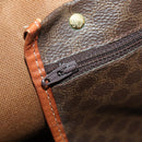 CELINE Macadam Canvas Boston Bag PVC Leather Brown Gold Auth ki6517-21