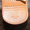CELINE Macadam Canvas Boston Bag PVC Leather Brown Gold Auth ki6517-12