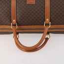 CELINE Macadam Canvas Boston Bag PVC Leather Brown Gold Auth ki6517-7