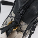 GUCCI Sherry Line GG Supreme Shoulder Bag PVC Navy Gold 98 02 004 Auth ki6519-9