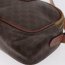 CELINE Macadam Canvas Hand Bag PVC Leather 2way Brown Gold Auth ki6521-16