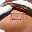 CELINE Macadam Canvas Hand Bag PVC Leather 2way Brown Gold Auth ki6521-19