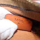 CELINE Macadam Canvas Hand Bag PVC Leather 2way Brown Gold Auth ki6521-12
