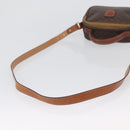 CELINE Macadam Canvas Hand Bag PVC Leather 2way Brown Gold Auth ki6521-9