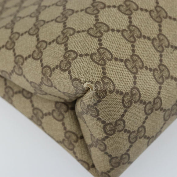 GUCCI GG Supreme Tote Bag PVC Beige 41 02 109 Auth ki6523