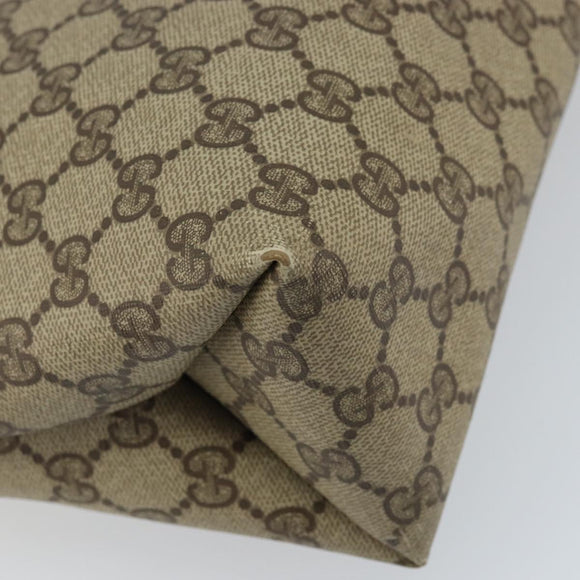 GUCCI GG Supreme Tote Bag PVC Beige 41 02 109 Auth ki6523