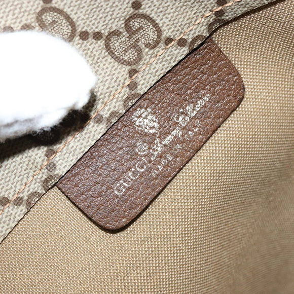 GUCCI GG Supreme Tote Bag PVC Beige 41 02 109 Auth ki6523