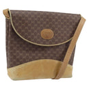 GUCCI Micro GG Supreme Shoulder Bag PVC Brown Gold Auth ki6524-1