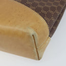 GUCCI Micro GG Supreme Shoulder Bag PVC Brown Gold Auth ki6524-12