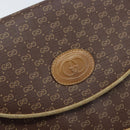 GUCCI Micro GG Supreme Shoulder Bag PVC Brown Gold Auth ki6524-14