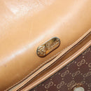 GUCCI Micro GG Supreme Shoulder Bag PVC Brown Gold Auth ki6524-16