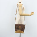GUCCI Micro GG Supreme Shoulder Bag PVC Brown Gold Auth ki6524-24