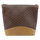 GUCCI Micro GG Supreme Shoulder Bag PVC Brown Gold Auth ki6524-3