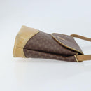 GUCCI Micro GG Supreme Shoulder Bag PVC Brown Gold Auth ki6524-4