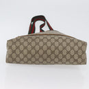 GUCCI GG Supreme Web Sherry Line Tote Bag PVC Beige Red 39 02 003 Auth ki6528-6