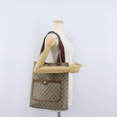 GUCCI GG Supreme Web Sherry Line Tote Bag PVC Beige Red 39 02 003 Auth ki6528-22