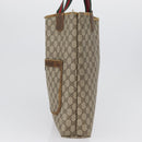 GUCCI GG Supreme Web Sherry Line Tote Bag PVC Beige Red 39 02 003 Auth ki6528-4