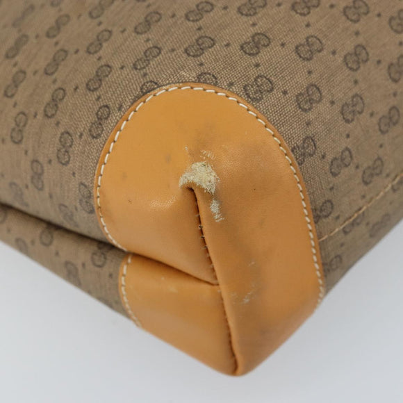 GUCCI Micro GG Supreme Tote Bag PVC Beige Gold 002 58 0054 Auth ki6529