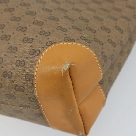 GUCCI Micro GG Supreme Tote Bag PVC Beige Gold 002 58 0054 Auth ki6529