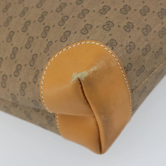 GUCCI Micro GG Supreme Tote Bag PVC Beige Gold 002 58 0054 Auth ki6529