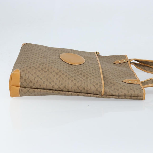 GUCCI Micro GG Supreme Tote Bag PVC Beige Gold 002 58 0054 Auth ki6529