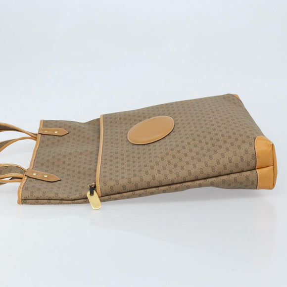 GUCCI Micro GG Supreme Tote Bag PVC Beige Gold 002 58 0054 Auth ki6529