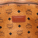MCM Logogram Vicetos Tote Bag PVC Brown Gold Auth ki6533-17