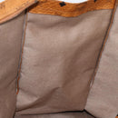 MCM Logogram Vicetos Tote Bag PVC Brown Gold Auth ki6533-19