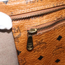 MCM Logogram Vicetos Tote Bag PVC Brown Gold Auth ki6533-20