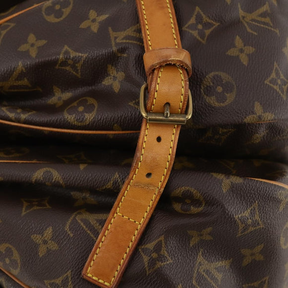 LOUIS VUITTON Monogram Saumur 35 Shoulder Bag M42254 LV Auth ki6534