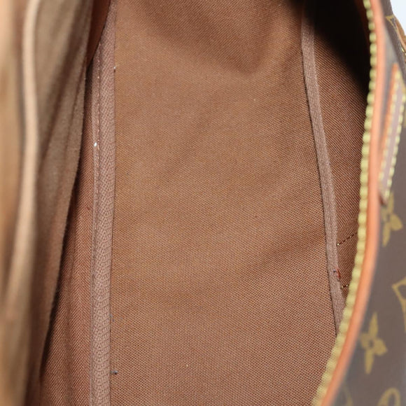 LOUIS VUITTON Monogram Saumur 35 Shoulder Bag M42254 LV Auth ki6534