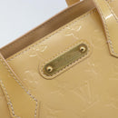 LOUIS VUITTON Monogram Vernis Wilshire PM Hand Bag Broncorail M91452 Auth ki6535-17