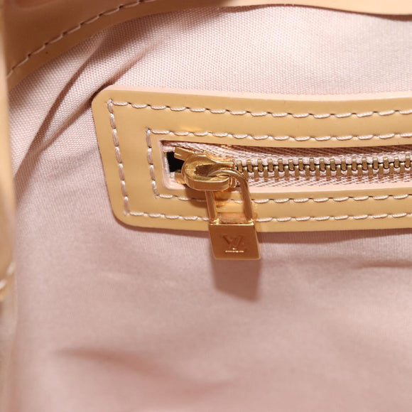 LOUIS VUITTON Monogram Vernis Wilshire PM Hand Bag Broncorail M91452 Auth ki6535
