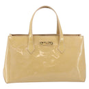 LOUIS VUITTON Monogram Vernis Wilshire PM Hand Bag Broncorail M91452 Auth ki6535-13