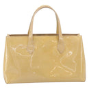 LOUIS VUITTON Monogram Vernis Wilshire PM Hand Bag Broncorail M91452 Auth ki6535-2