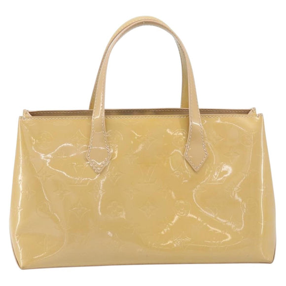 LOUIS VUITTON Monogram Vernis Wilshire PM Hand Bag Broncorail M91452 Auth ki6535