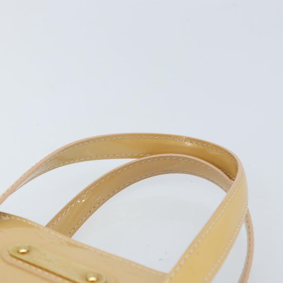 LOUIS VUITTON Monogram Vernis Wilshire PM Hand Bag Broncorail M91452 Auth ki6535