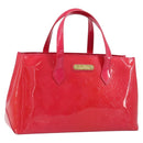 LOUIS VUITTON Monogram Vernis Wilshire PM Hand Bag Rose Pop M93643 Auth ki6536-1