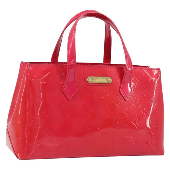 LOUIS VUITTON Monogram Vernis Wilshire PM Hand Bag Rose Pop M93643 Auth ki6536