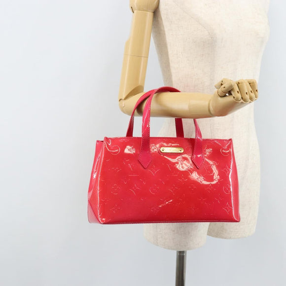 LOUIS VUITTON Monogram Vernis Wilshire PM Hand Bag Rose Pop M93643 Auth ki6536