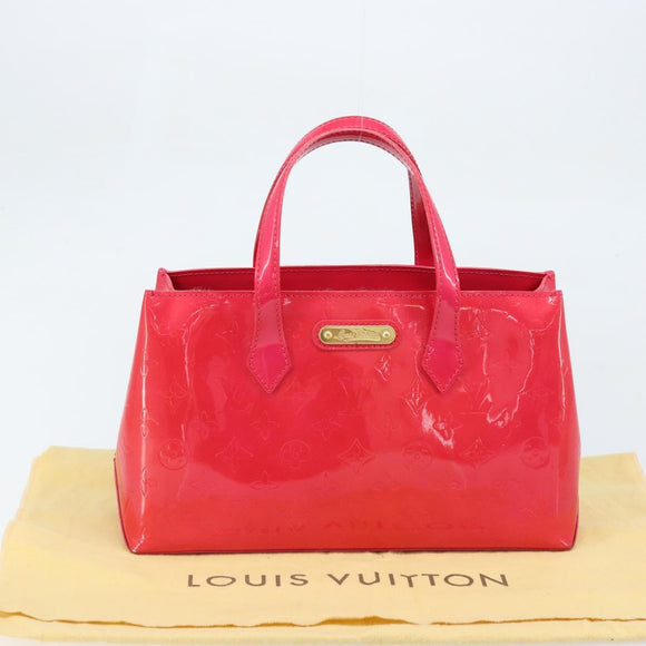 LOUIS VUITTON Monogram Vernis Wilshire PM Hand Bag Rose Pop M93643 Auth ki6536