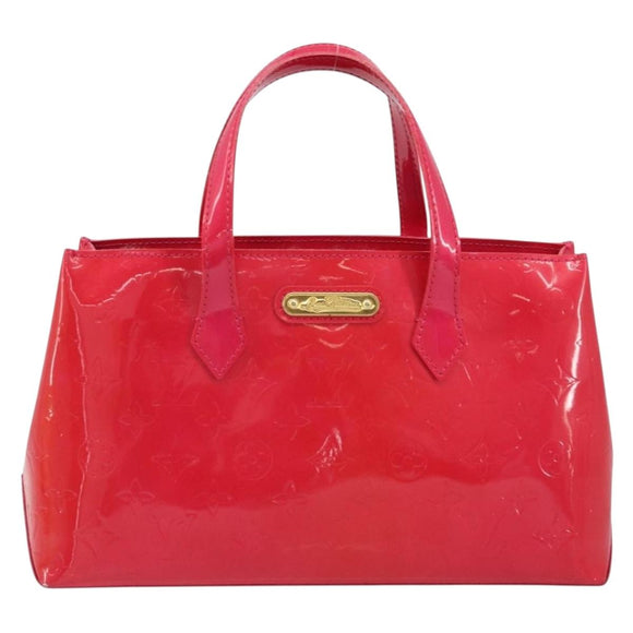 LOUIS VUITTON Monogram Vernis Wilshire PM Hand Bag Rose Pop M93643 Auth ki6536
