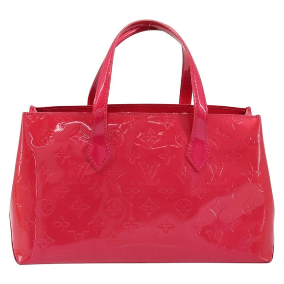 LOUIS VUITTON Monogram Vernis Wilshire PM Hand Bag Rose Pop M93643 Auth ki6536