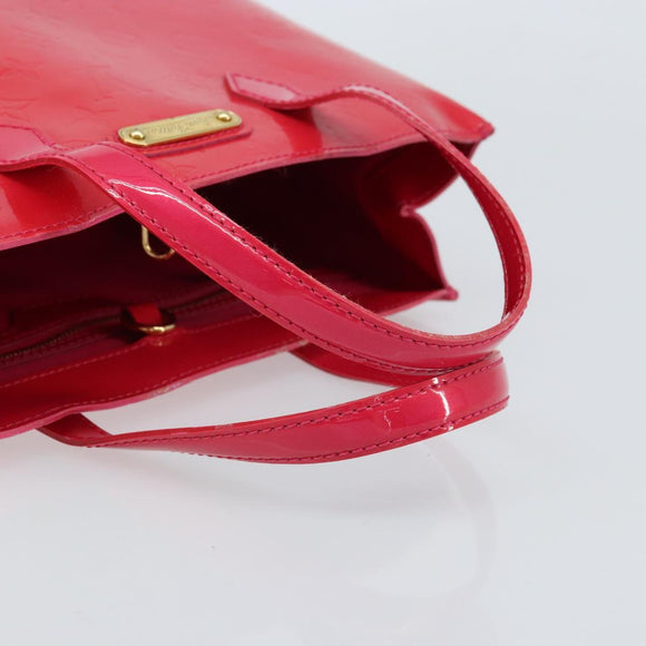 LOUIS VUITTON Monogram Vernis Wilshire PM Hand Bag Rose Pop M93643 Auth ki6536