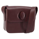 CARTIER Must Line Schoudertas Leer Bordeaux Goud Authenticatie ki6537-1