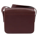 CARTIER Must Line Schoudertas Leer Bordeaux Goud Authenticatie ki6537-2