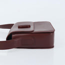 CARTIER Must Line Schoudertas Leer Bordeaux Goud Authenticatie ki6537-4