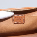 CELINE Macadam Canvas Pouch PVC Leather Brown Gold Auth ki6546-10