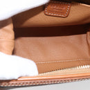 CELINE Macadam Canvas Pouch PVC Leather Brown Gold Auth ki6546-11